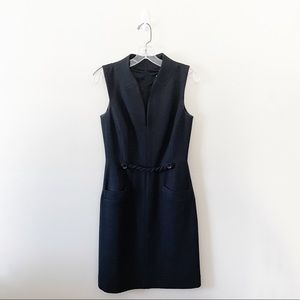 Trina Turk Tweed V Neck Sheath Dress